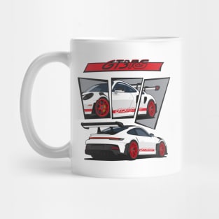 car 911 gt3 rs racing edition detail white red Mug